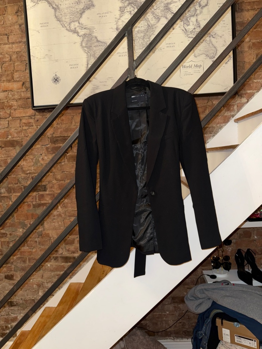 ASOS Black Single-Button Tailored Blazer Jacket